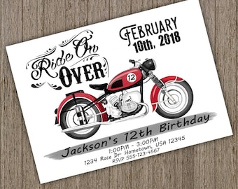 Moto Invitation Etsy Moto Invitation Etsy