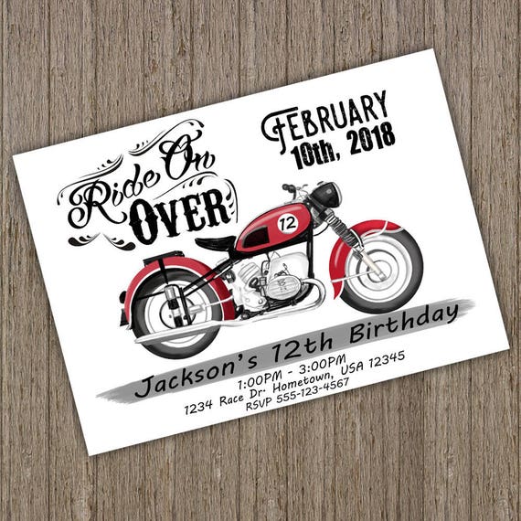 Invitation De Fete Danniversaire Fete De La Moto Moto Fete Etsy Invitation De Fete Danniversaire Fete De La Moto Moto Fete Etsy