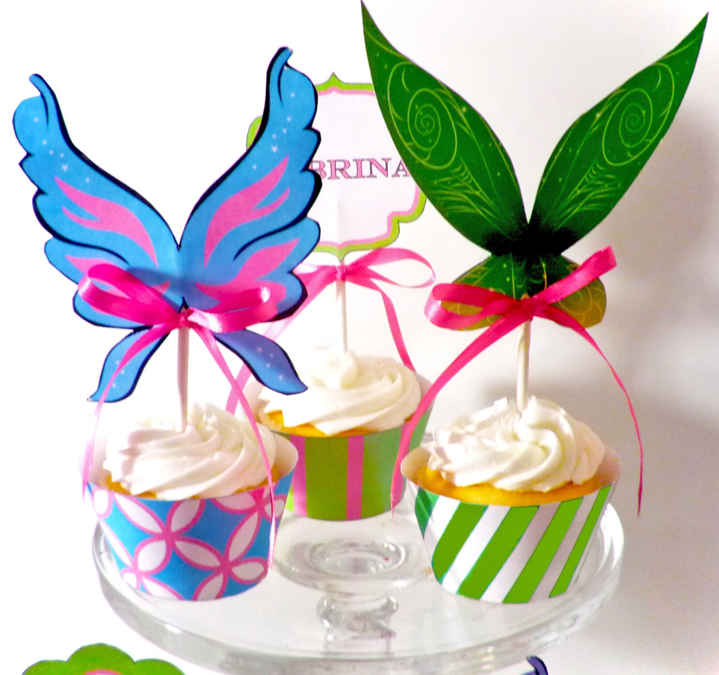 Pixie Tinkerbell Printable Party Cupcake Wrappers and Toppers Etsy