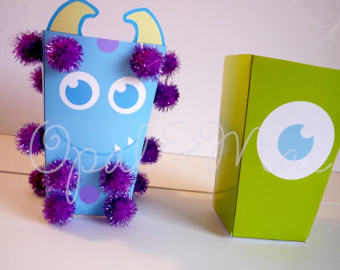 Instant Download Monsters Printable Treat Box - Etsy