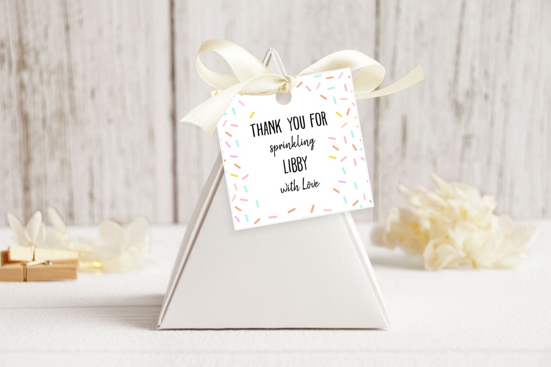 Editable Baby Sprinkle Favor Tags Shower Gift Stickers Gender Neutral ...