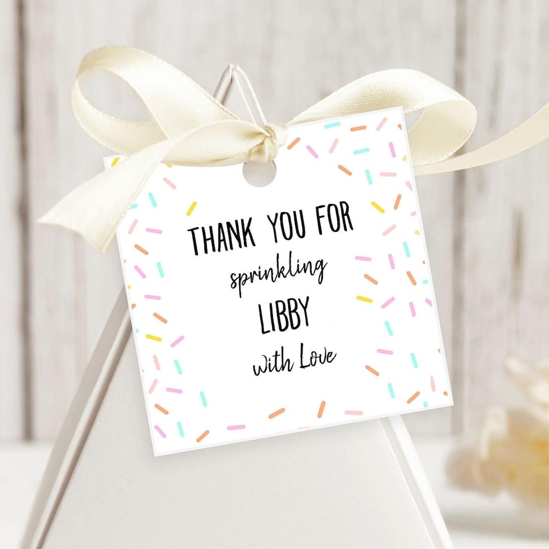 Editable Baby Sprinkle Favor Tags Shower Gift Stickers Gender Neutral ...