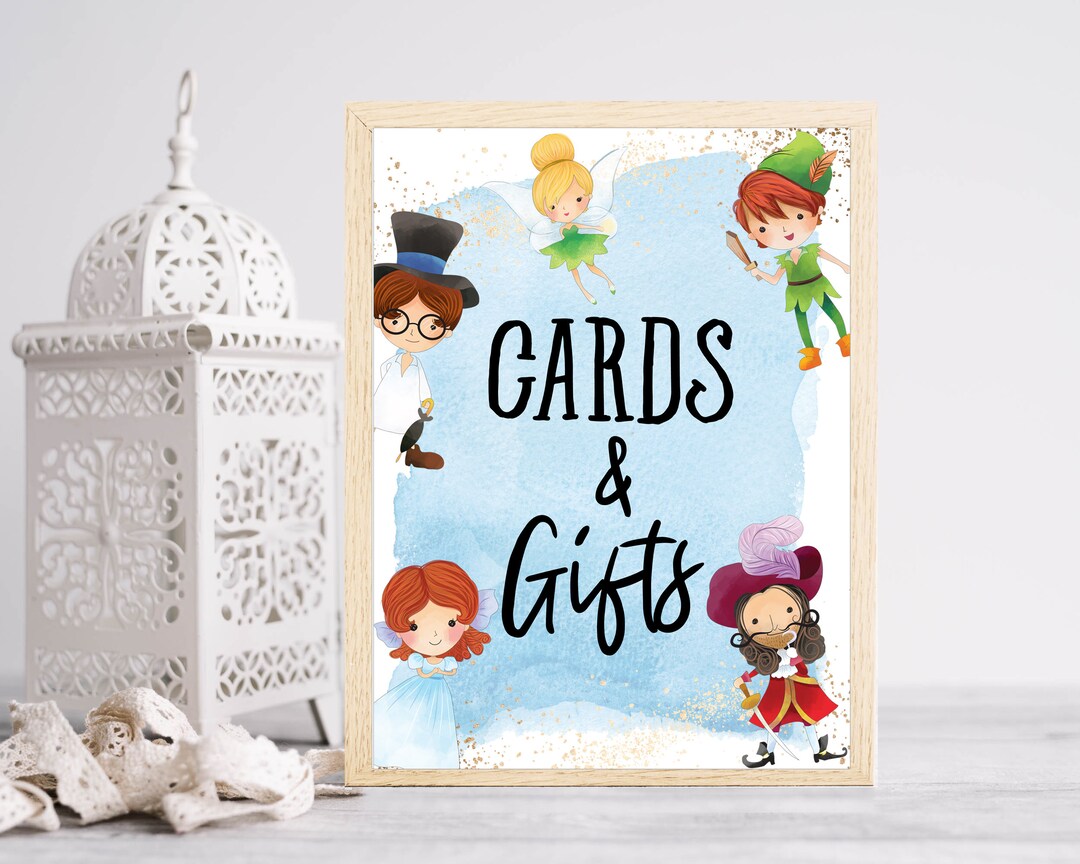 Peter Pan Party Cards and Gifts Birthday Party Sign Peter Etsy