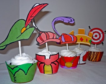 Robin Hood Instant Download Cupcake Wrappers and Toppers