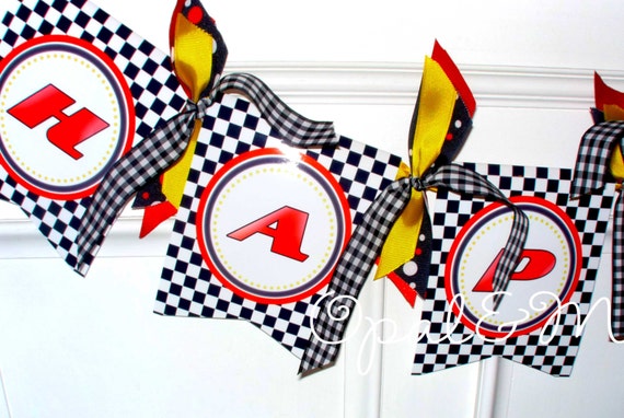 Cars Racing Printable Party Birthday DIY Banner Il_570xn