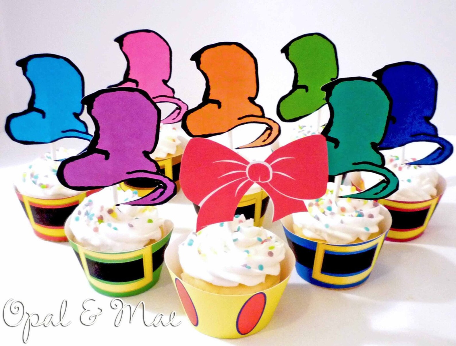Printable Party Snow White Party Princess Cupcake Toppers | Etsy