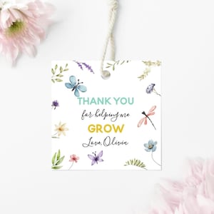 Editable Teacher Appreciation Tag Thank You for Helping Me Grow Succulent Thank You Cactus Plant Digital Download Template Printable