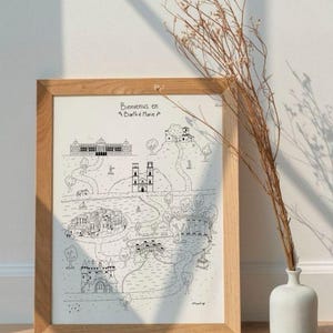 Custom Couple Map | Digital Illustration