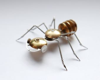 Watch Parts Insect Sculpture Ant No 4 Recycled Clockwork Insect Figurine Stems Metal Arthropod A Mechanical Mind Gershenson