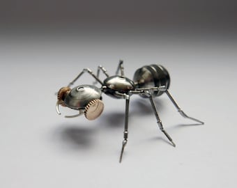 Watch Parts Insect Sculpture Ant No 1 Recycled Clockwork Insect Figurine Stems Metal Arthropod A Mechanical Mind Gershenson