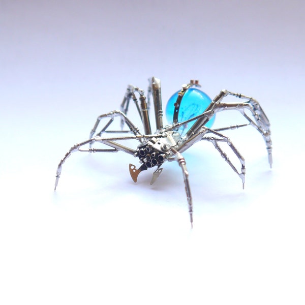 Watch Parts Spider Sculpture No 70 Recycled Watch Parts Clockwork Arachnid Figurine Stems Lightbulb Arthropod A Mechanical Mind Gershenson