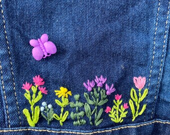Girls Denim Jacket -Upcycled