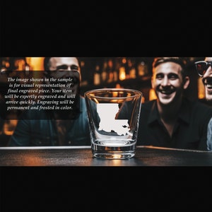 State of LA Unique Laser Engraved Shot Glass - Stylish Barware Gift with Intricate Designs