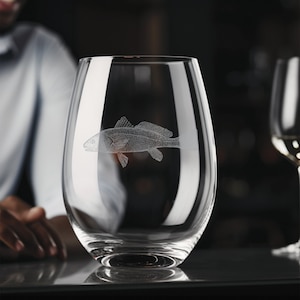 Wine Glass With Fish - Etsy