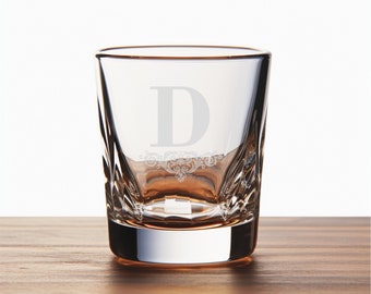 Power Unique Laser Engraved Shot Glass - Stylish Barware Gift with Intricate Designs