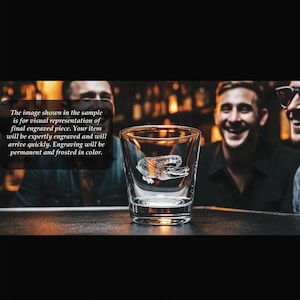 Gator Unique Laser Engraved Shot Glass - Stylish Barware Gift with Intricate Designs