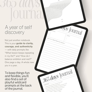 365 Reflective Journal Prompts Guided Self-Discovery Mindfulness Printable Digital Daily Writing Prompts for Personal Growth and Self-Care