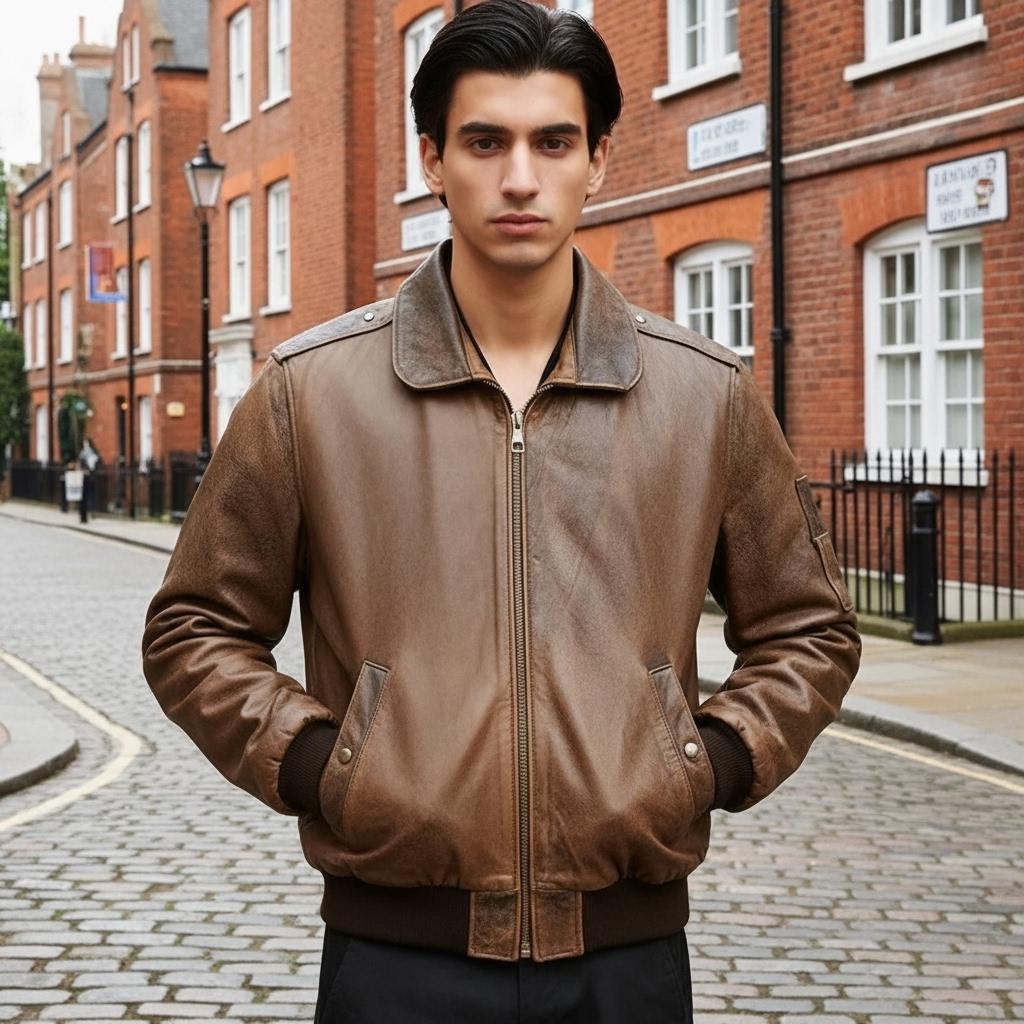 French Leather Flight Jacket - Etsy