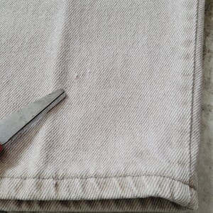 Vintage Wrangler Rugged Wear-denimjeans 36 x 30 gemaakt in de VS Khaki Tan Stone afbeelding 10