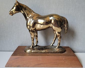 Zabytkowa mosiężna statuetka AQHA American Quarter Horse Association, niestandardowe trofea