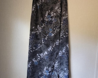 Spódnica maxi VTG Dark Floral Wrap Dark Romantic Whimsigoth Medium Ethereal Grunge