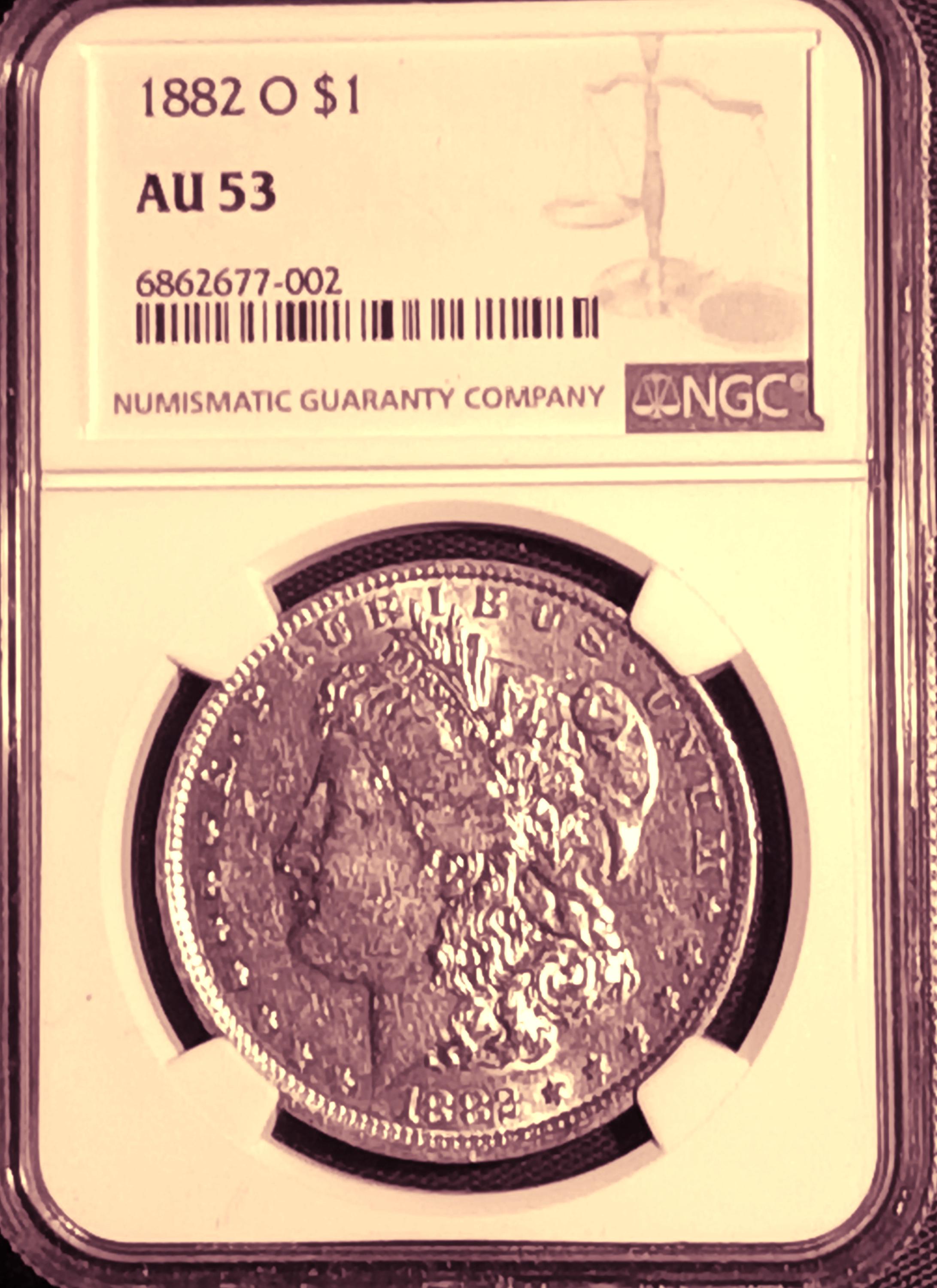 1882-O Morgan AU53 Silver Dollar - NGC Certified - Etsy