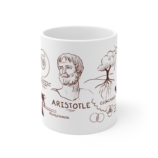 The Golden Bean Coffee Mug (Aristotle/Philosophy/Thinkers/Metaphysics/Ethics/Logic/Rhetoric)