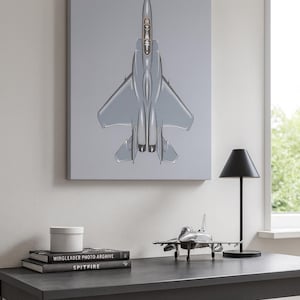 Stylised F-15 Eagle Jet Art Print | Digital Download | Mach Loop Aviation Wall Art | Military Aircraft Poster | Pilot Gift | Gift For Him