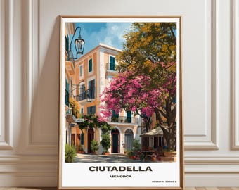 Menorca Travel Print Wall Art Menorca Wall Hanging Home Decor Menorca Gift Art Lovers Spain Art Lover Gift Menorca Wall Decor Menorca Spain