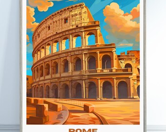 Rome Travel Print- Italy travel poster, Art Rome Wall Hanging Home Decor Rome Gift Art Lovers Italy Art Lover Gift Decor colosseum poster