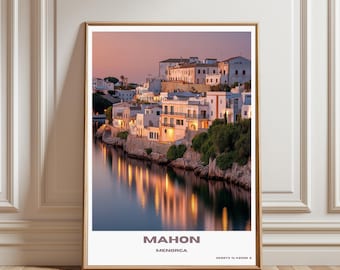 Menorca Travel Print - Spain travel poster wall Art Home Decor Menorca Gift Art Lovers Spain Art Lover Gift Menorca Wall Decor Menorca Spain