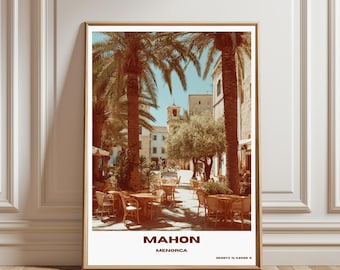 Menorca Travel Print - Spain travel poster wall Art Home Decor Menorca Gift Art Lovers Spain Art Lover Gift Menorca Wall Decor Menorca Spain