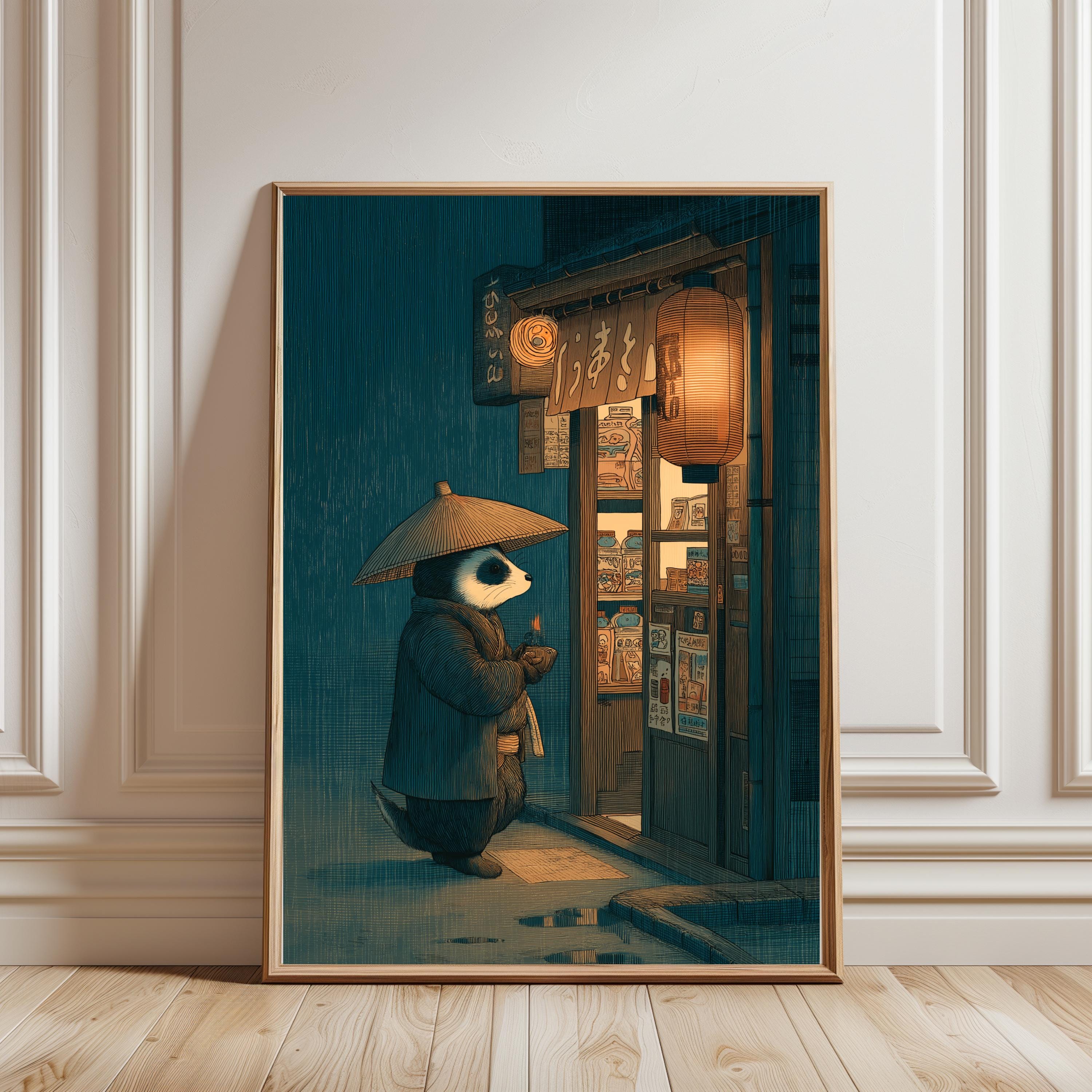 Tanuki Poster - Etsy