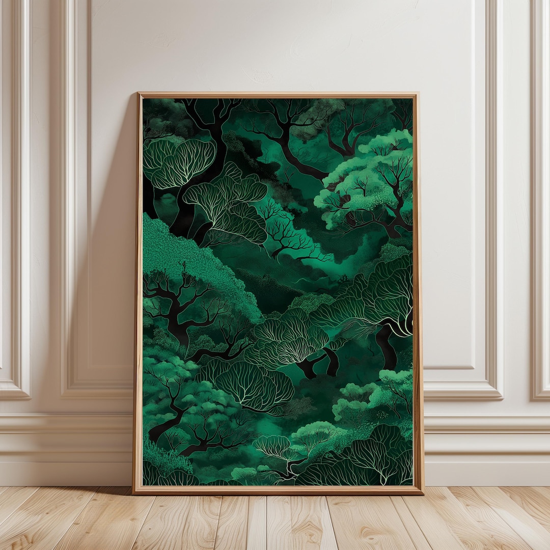 Kyoto Forest Reserve Vintage Art Print – Japanese Landscape Poster ...