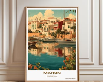 Menorca-Reiseposter – Wandbild für Spanien-Reisende, Geschenkidee für Kunstliebhaber, Wanddekoration, Menorca, Spanien
