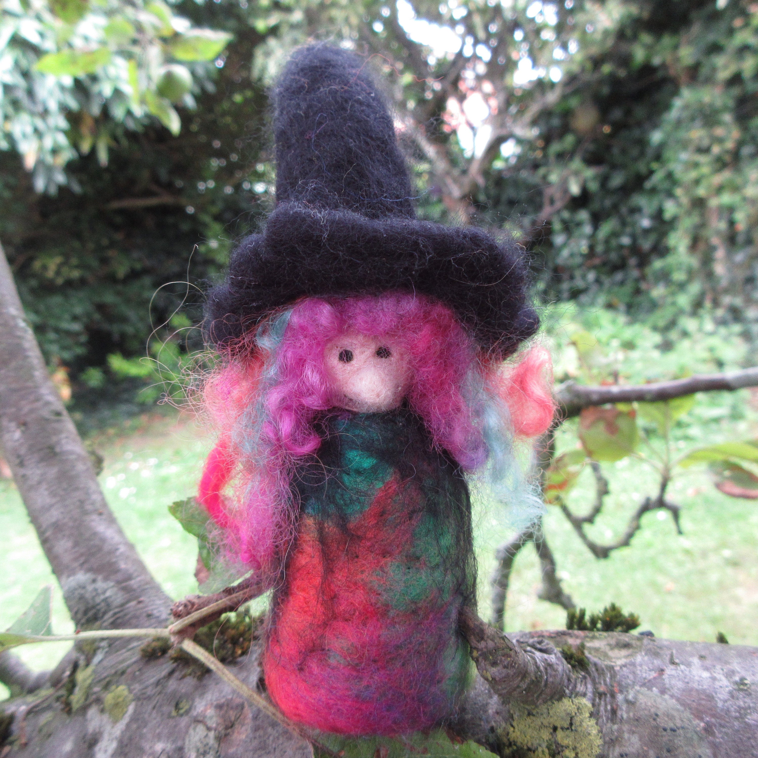 Wacky Woolly Witch Needle Felted Pocket Witch brightly Etsy