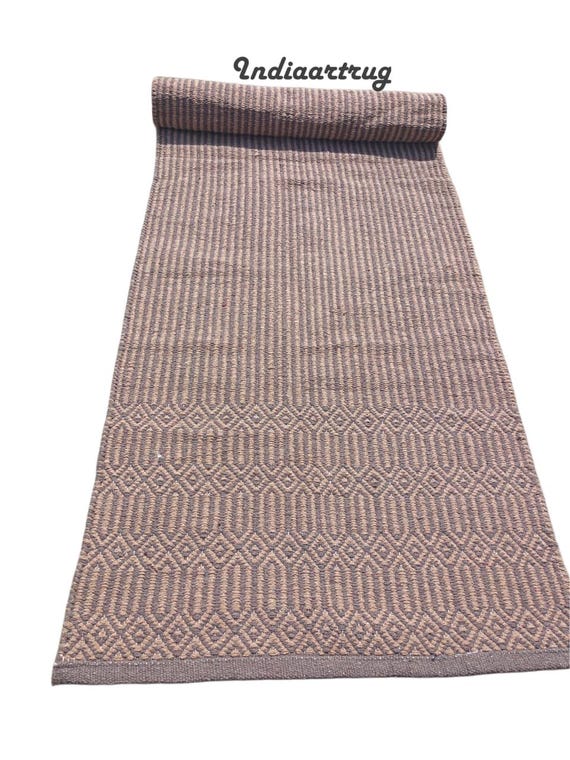 Organic Herbal Cotton Yoga Mat – Ecofriendly, Handwoven, Anti-Slip Exercise & Meditation Mat 2x6 Ft Travel-Friendly