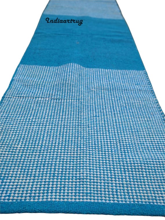 Organic Herbal Cotton Yoga Mat – Ecofriendly, Handwoven, Anti-Slip Exercise & Meditation Mat 2x6 Ft Travel-Friendly