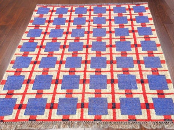 8x10 Kilim Area Rug: Bohemian Wool Jute Rug