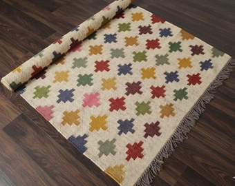 Handwoven Kilim Runner Rug, Handmade Wool Jute Carpet, Oriental Traditional Hallway, Stair Décor
