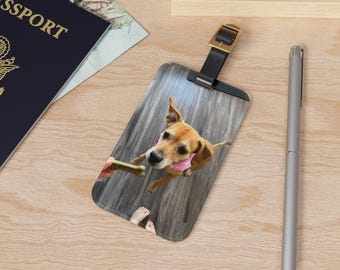 Personalized Pet Luggage Tag - Travel Accessory for Dog Lovers, Cute Baggage Identifier, Dog Mom & Dad Travel Accessory, Pet Lover Gift Idea