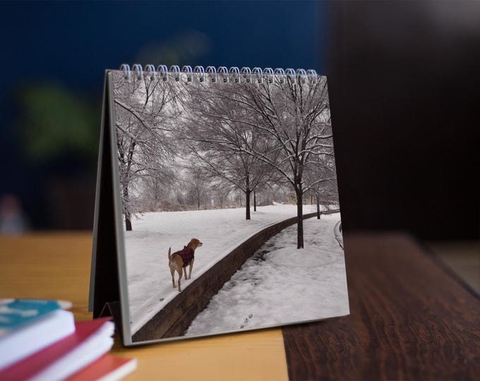 Featured listing image: Custom Dog Photo 2026 Calendar - Personalized Pet Wall Calendar - Cute Gift for Dog Lovers, Pet Parents & Families