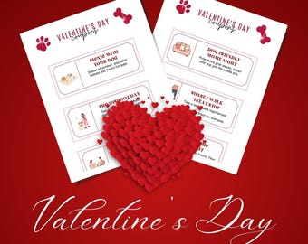 Dog Friendly Date Night Tickets Printable | Valentine’s Day Coupons for Dog Parents | Dog Mom Date Ideas | Instant Download
