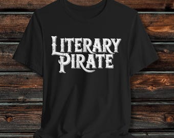 US Literary Pirate Unisex Tee | Bookish T-Shirt, Piratecore, Nautical, Reader Gift, Library Lover Present