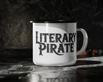 Literary Pirate Enamel Camp Cup: Adventure Mug Gift