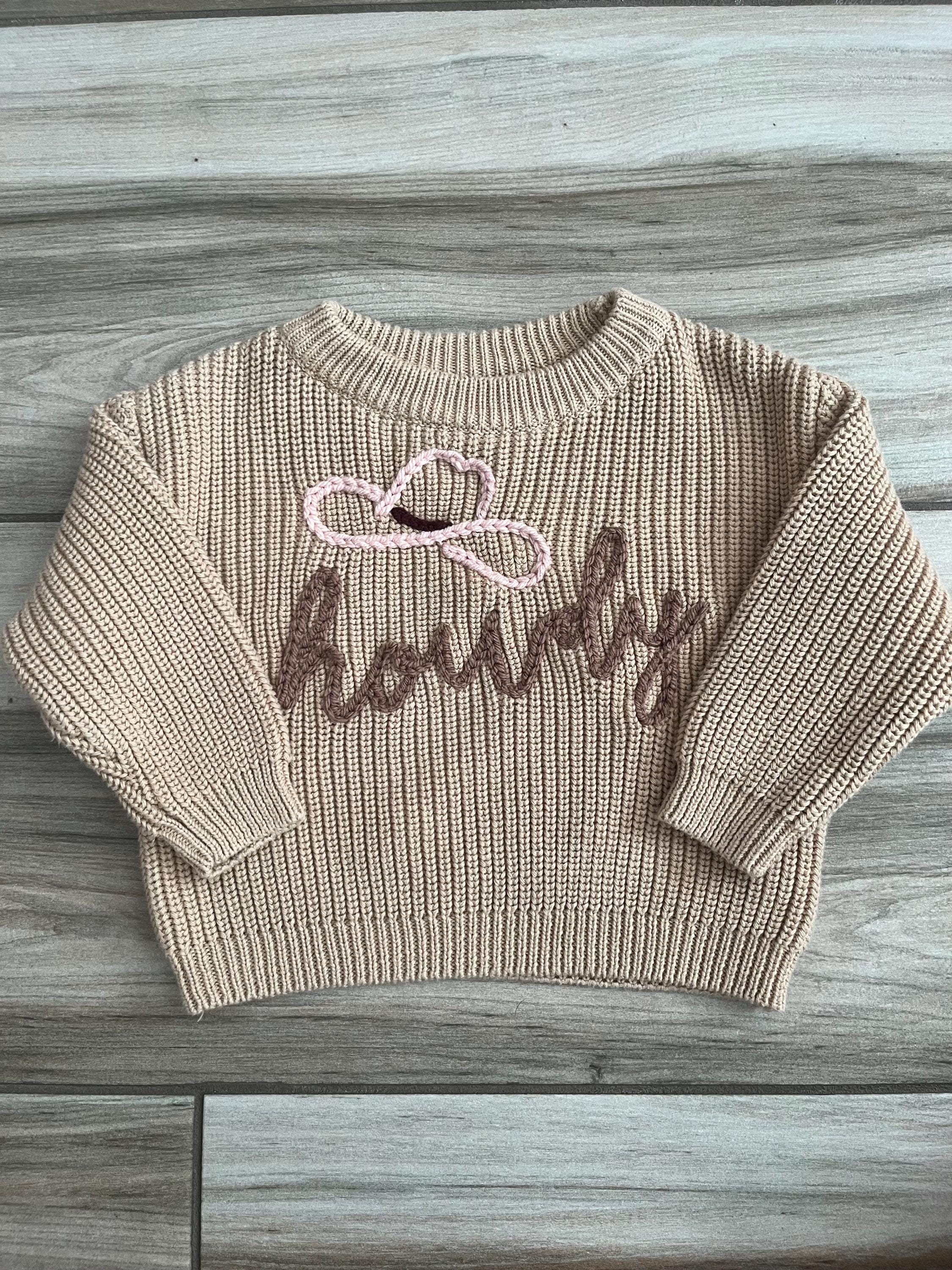 Embroidered Howdy Baby & Toddler Knit Sweaters -Personalized-Customizable-Unique-