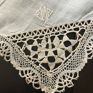 10 Bobbin Lace Napkins Vintage Italian Soft Hand Work Monogram Lapkins