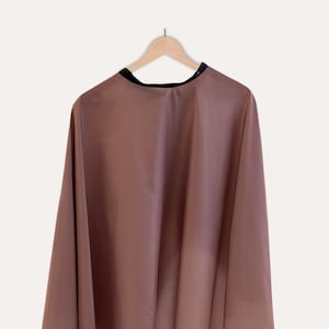 Snap Button Cutting Cape Fresh Clay Minimalist XL Salon Gown for Professional Hairdressers & Barbers