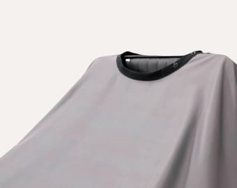 Umhang Mineralgrau | XL Schnittschutzkleid für Barbiere & Friseure * NEU und VERBESSERT *