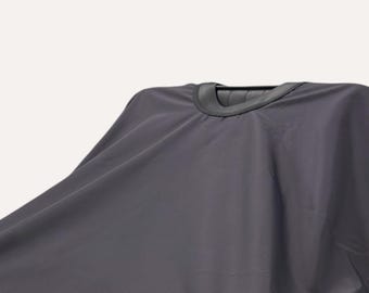 Gola de borracha | Capa de corte preta fosca - Capa de corte de cabelo tamanho XL com fecho de gancho para barbeiros e cabeleireiros